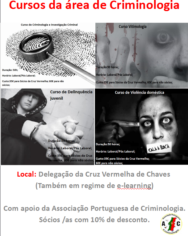 Cursos da área de Criminologia